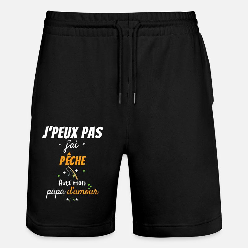 Pêche en Famille - Short de jogging bio TRAINER Stanley/Stella unisexe - noir