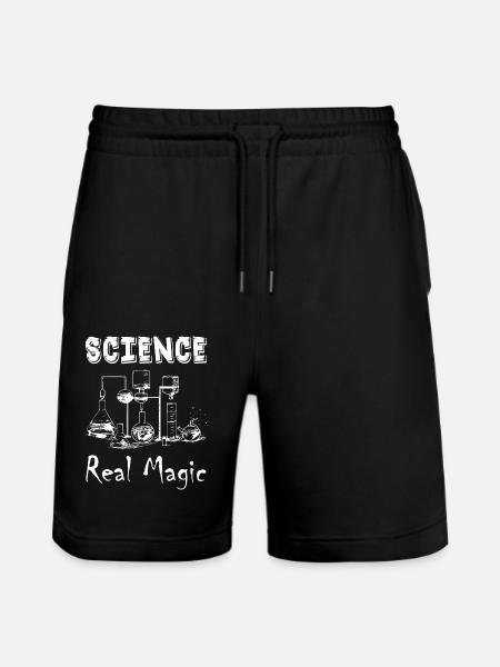 Science Real Magic - Stanley/Stella Trainer Unisex Organic Jogging Shorts - black