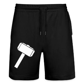 Marteau 01 - Short de jogging bio TRAINER Stanley/Stella unisexe - noir - Devant - Nik (191cm) & Marisol (170cm)