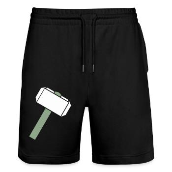Marteau 02 - Short de jogging bio TRAINER Stanley/Stella unisexe - noir - Devant - Nik (191cm) & Marisol (170cm)