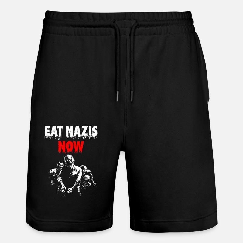 MANGEZ DES NAZIS MAINTENANT - Short de jogging bio TRAINER Stanley/Stella unisexe - noir