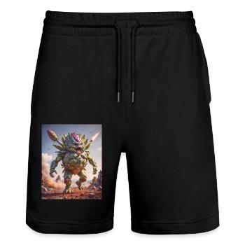 légumes chute Apocalypse Monster transformat - Short de jogging bio TRAINER Stanley/Stella unisexe - noir - Devant - Nik (191cm) & Marisol (170cm)