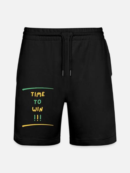 TIME TO WIN - Stanley/Stella Unisex Bio Joggingshorts Trainer - Schwarz