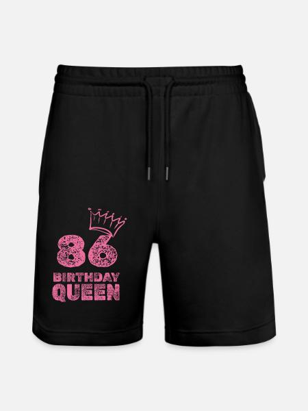 Birthday 86 - Stanley/Stella Trainer Unisex Organic Jogging Shorts - black