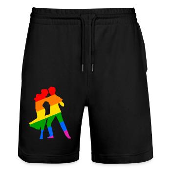 Tango LGBTQIA+ - Stanley/Stella Unisex Bio Joggingshorts Trainer  - Schwarz - Vorne - Nik (191cm) & Marisol (170cm)