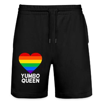 Lecker - Stanley/Stella Unisex Bio Joggingshorts Trainer  - Schwarz - Vorne - Nik (191cm) & Marisol (170cm)