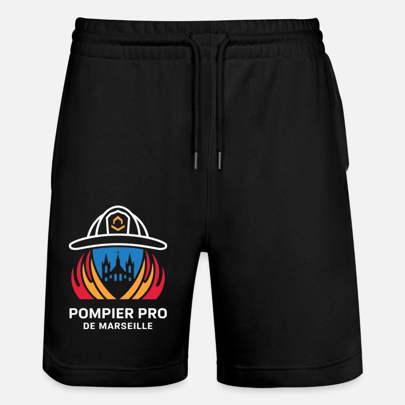 Pompier Pro de Marseille - Short de jogging bio TRAINER Stanley/Stella unisexe - noir