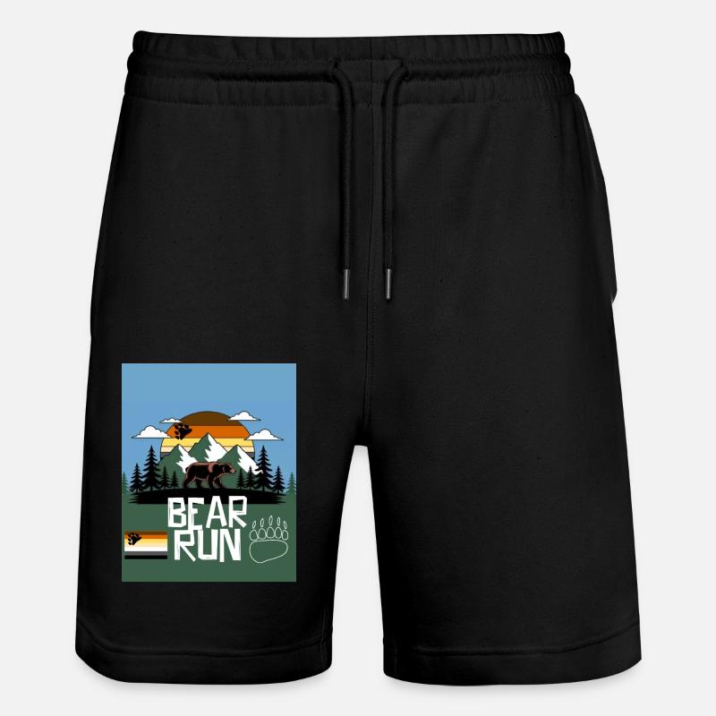 schwule Bären - Stanley/Stella Unisex Bio Joggingshorts Trainer  - Schwarz