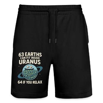 Astronomie Astronomie Astronomie Blague sur l’astronomie - Short de jogging bio TRAINER Stanley/Stella unisexe - noir - Devant - Nik (191cm) & Marisol (170cm)