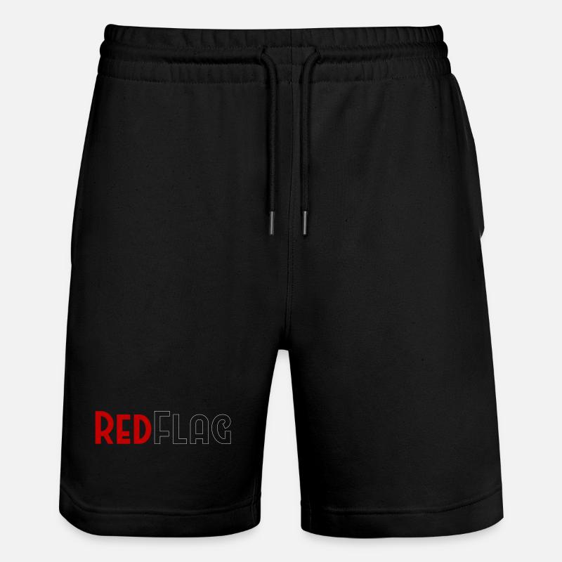 Drapeau rouge - Bo Graphic - Short de jogging bio TRAINER Stanley/Stella unisexe - noir