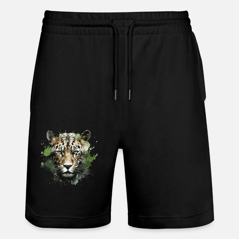 Tête de léopard - Short de jogging bio TRAINER Stanley/Stella unisexe - noir