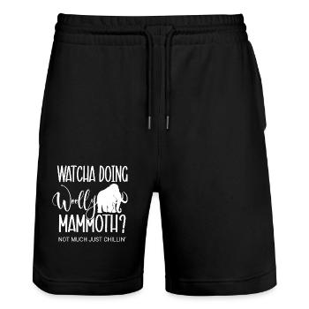 Mammouth - Short de jogging bio TRAINER Stanley/Stella unisexe - noir - Devant - Nik (191cm) & Marisol (170cm)
