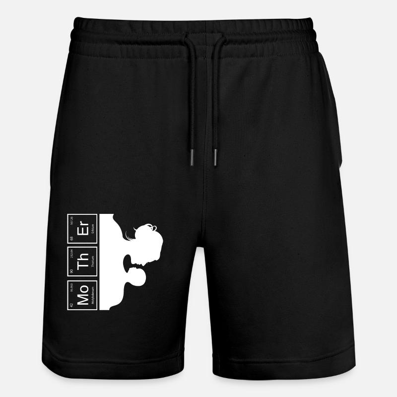 Mutter Periodensystem - Stanley/Stella Unisex Bio Joggingshorts Trainer - Schwarz