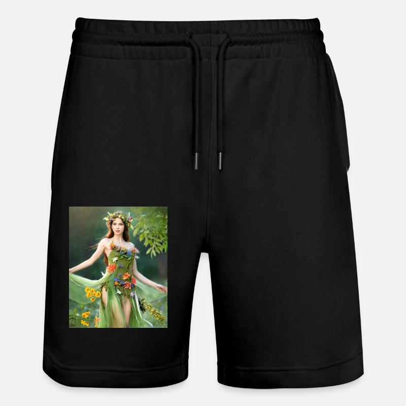 Grüne Fee. - Stanley/Stella Unisex Bio Joggingshorts Trainer  - Schwarz