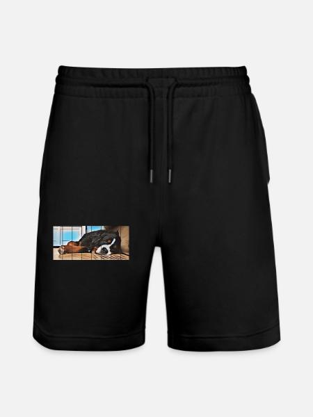 Berner Berghund - Stanley/Stella Unisex Bio Joggingshorts Trainer  - Schwarz