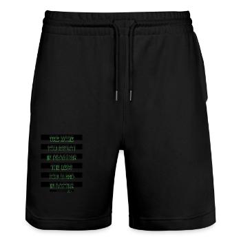 Motivation Chemise Design Sports Endurance XO714 - Short de jogging bio TRAINER Stanley/Stella unisexe - noir - Devant - Nik (191cm) & Marisol (170cm)