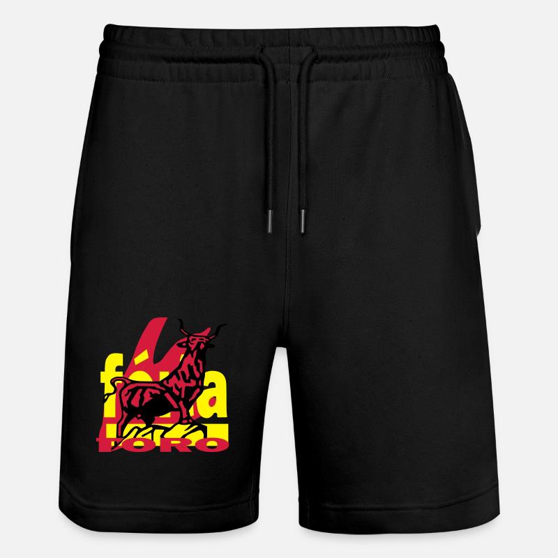 Taureau de Provence avec logo coloré - Short de jogging bio TRAINER Stanley/Stella unisexe - noir