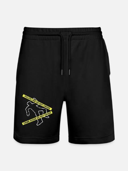 Crime scene set - Stanley/Stella Trainer Unisex Organic Jogging Shorts - black