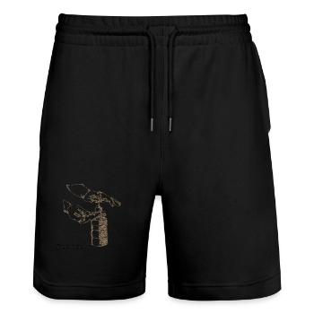 Elektrischer Handschuh mit Desinfektionsmittel - Stanley/Stella Unisex Bio Joggingshorts Trainer  - Schwarz - Vorne - Nik (191cm) & Marisol (170cm)