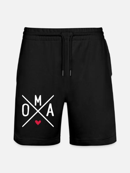 Oma - Stanley/Stella Unisex Bio Joggingshorts Trainer - Schwarz