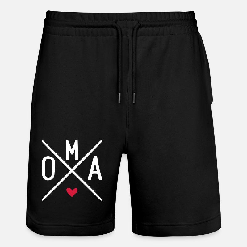 Oma - Stanley/Stella Unisex Bio Joggingshorts Trainer - Schwarz