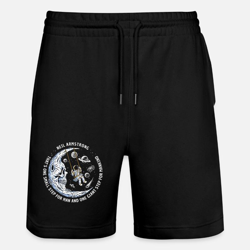 lune astronautes étoiles spatiales - Short de jogging bio TRAINER Stanley/Stella unisexe - noir
