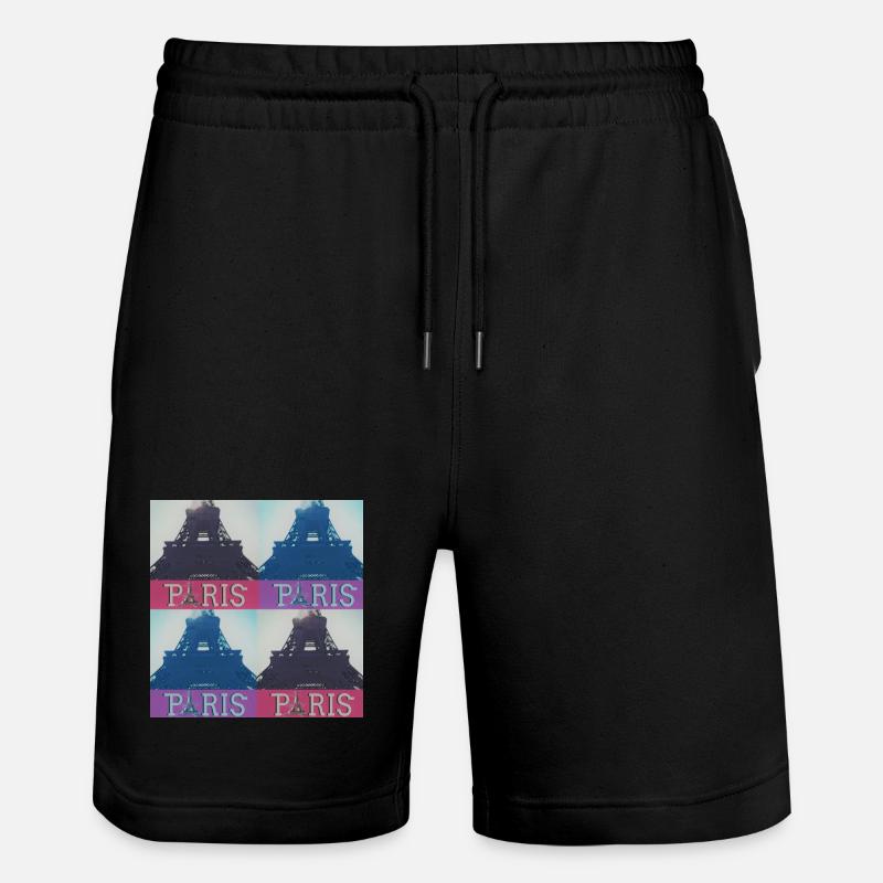 paris eiffel - Stanley/Stella Unisex Bio Joggingshorts Trainer  - Schwarz