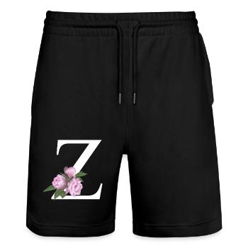 Z - Stanley/Stella Unisex Bio Joggingshorts Trainer  - Schwarz - Vorne - Nik (191cm) & Marisol (170cm)