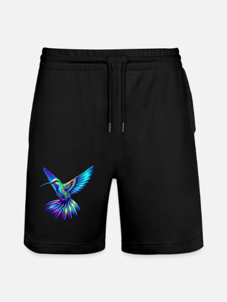 Hummingbird - Stanley/Stella Trainer Unisex Organic Jogging Shorts - black
