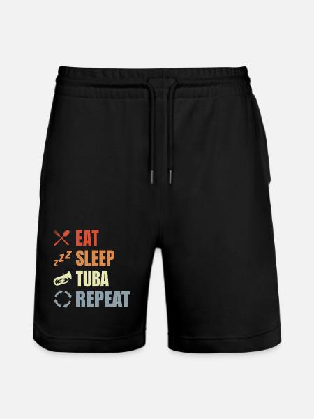 Manger Dormir Tuba Répéter - Short de jogging bio TRAINER Stanley/Stella unisexe - noir