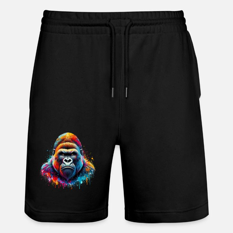 Gorilla - Stanley/Stella Unisex Bio Joggingshorts Trainer  - Schwarz
