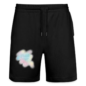 Dreamy – Pastell Aquarell Ästhetik - Stanley/Stella Unisex Bio Joggingshorts Trainer  - Schwarz - Vorne - Nik (191cm) & Marisol (170cm)