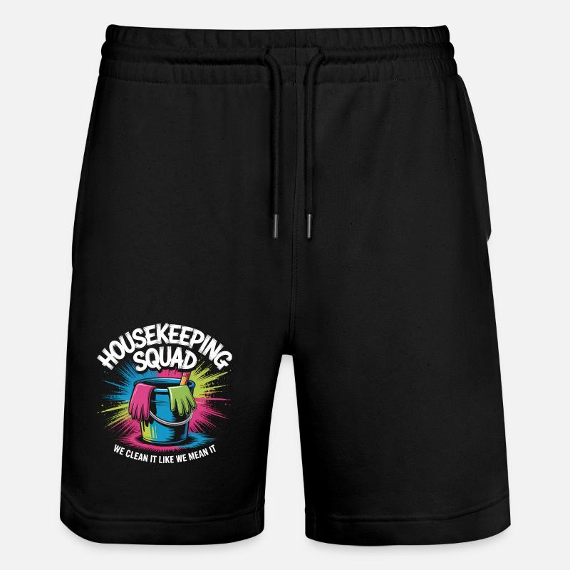 Conception de nettoyage amusante - Short de jogging bio TRAINER Stanley/Stella unisexe - noir