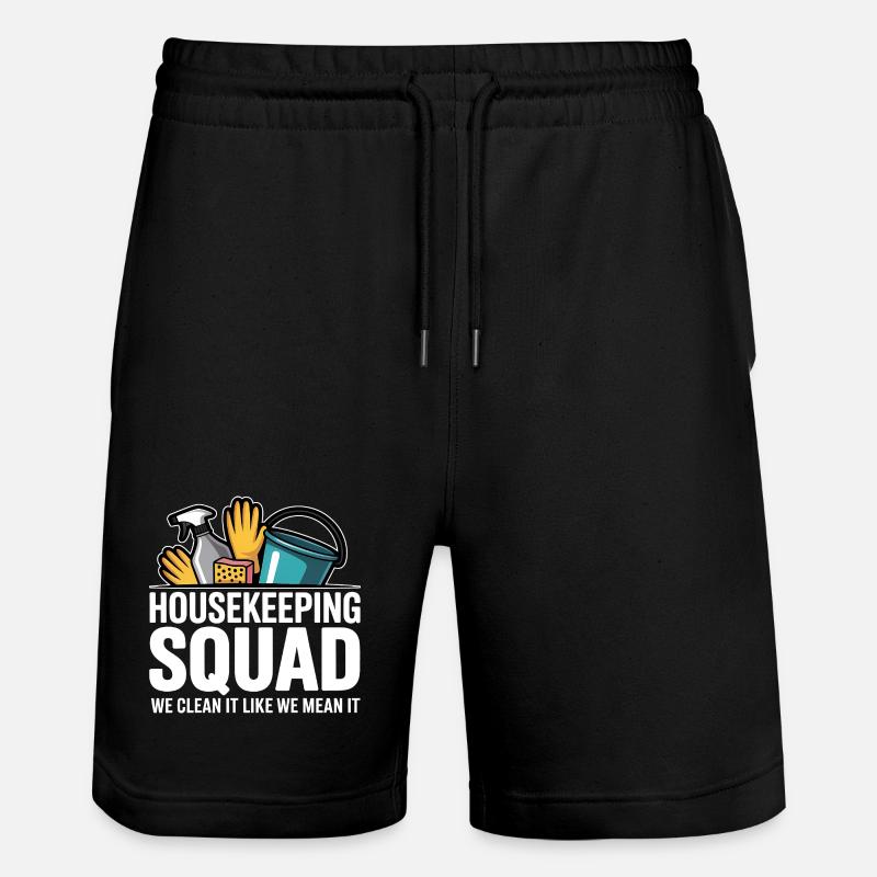 Conception de nettoyage amusante - Short de jogging bio TRAINER Stanley/Stella unisexe - noir