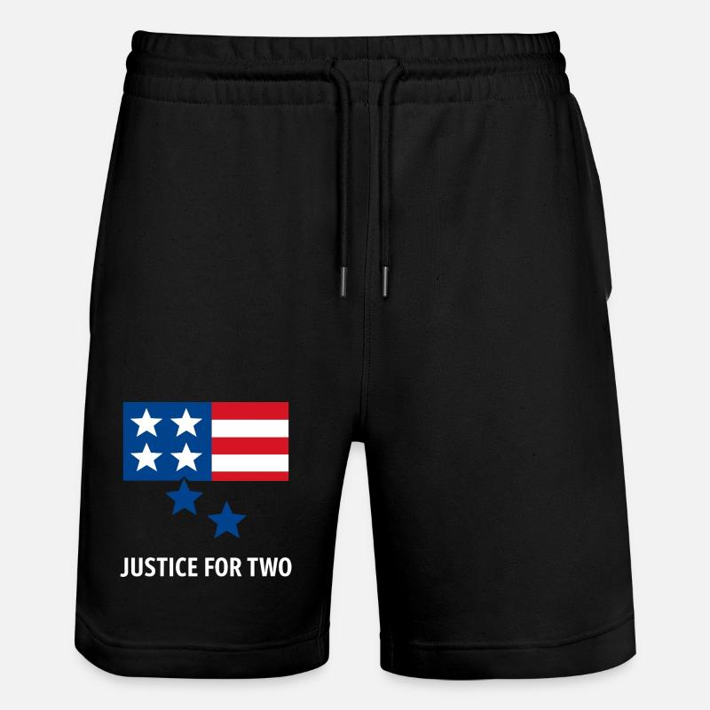 Justice For Two - Stanley/Stella Unisex Bio Joggingshorts Trainer  - Schwarz