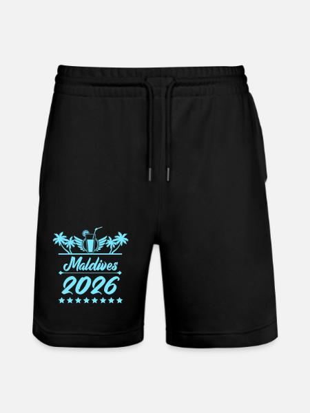 Maldives 2026 Strandtraum - Stanley/Stella Unisex Bio Joggingshorts Trainer  - Schwarz