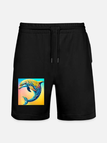 Delfin - Stanley/Stella Unisex Bio Joggingshorts Trainer - Schwarz