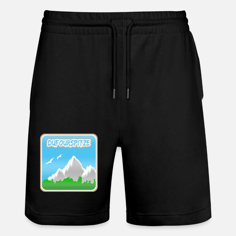 Dufourspitze als Berg - Stanley/Stella Unisex Bio Joggingshorts Trainer  - Schwarz