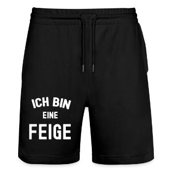 ICH BIN EINE FEIGE Karneval Kostüm Figs Feigen - Stanley/Stella Unisex Bio Joggingshorts Trainer  - Schwarz - Vorne - Nik (191cm) & Marisol (170cm)