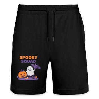 Spooky-Spooky Squad – Süßes Halloween T-Shsquad - Stanley/Stella Unisex Bio Joggingshorts Trainer  - Schwarz - Vorne - Nik (191cm) & Marisol (170cm)
