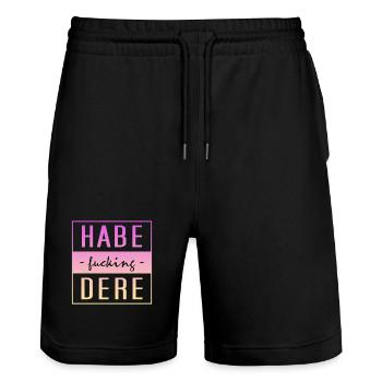 Habe Dere, habe dere, Servus - Stanley/Stella Unisex Bio Joggingshorts Trainer  - Schwarz - Vorne - Nik (191cm) & Marisol (170cm)
