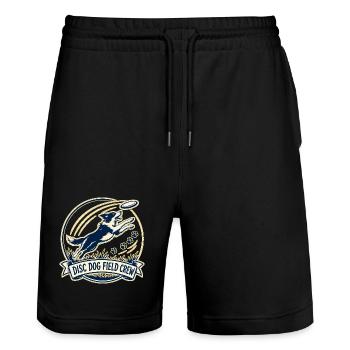 DISC DOG FIELD CREW Hund - Stanley/Stella Unisex Bio Joggingshorts Trainer  - Schwarz - Vorne - Nik (191cm) & Marisol (170cm)