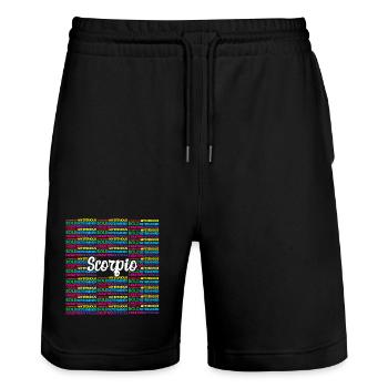 Sternzeichen Skorpion - Stanley/Stella Unisex Bio Joggingshorts Trainer  - Schwarz - Vorne - Nik (191cm) & Marisol (170cm)