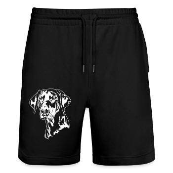 Doberman Chien Portrait Chiens Chien Sports Wilsigns - Short de jogging bio TRAINER Stanley/Stella unisexe - noir - Devant - Nik (191cm) & Marisol (170cm)