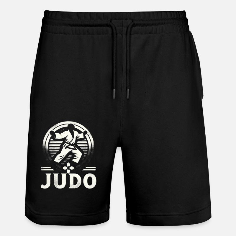 Judo Mastery Combat Emblem - Stanley/Stella Trainer Unisex Organic Jogging Shorts - black