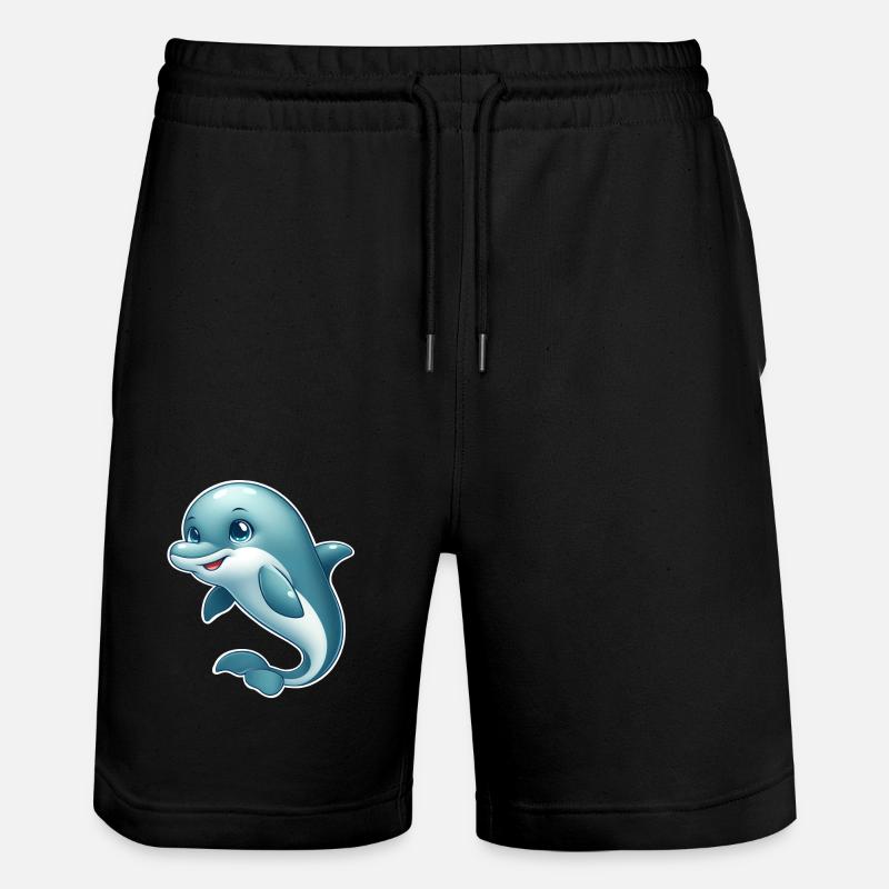 Delfin - Stanley/Stella Unisex Bio Joggingshorts Trainer  - Schwarz