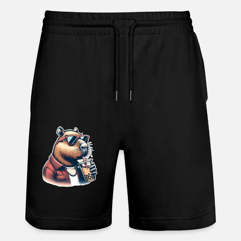 Thé à bulles Capybara - Short de jogging bio TRAINER Stanley/Stella unisexe - noir