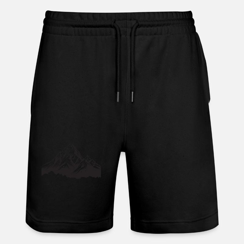 Mountains Graphics - Stanley/Stella Trainer Unisex Organic Jogging Shorts - black