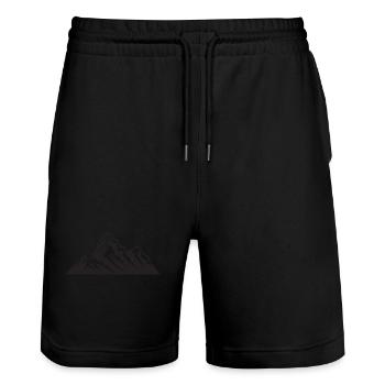 Berg Symbol - Stanley/Stella Unisex Bio Joggingshorts Trainer  - Schwarz - Vorne - Nik (191cm) & Marisol (170cm)