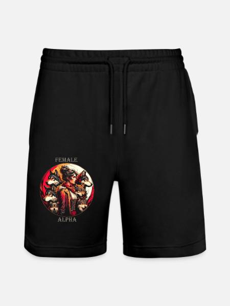 Alpha-Geist-Essenz - Stanley/Stella Unisex Bio Joggingshorts Trainer  - Schwarz